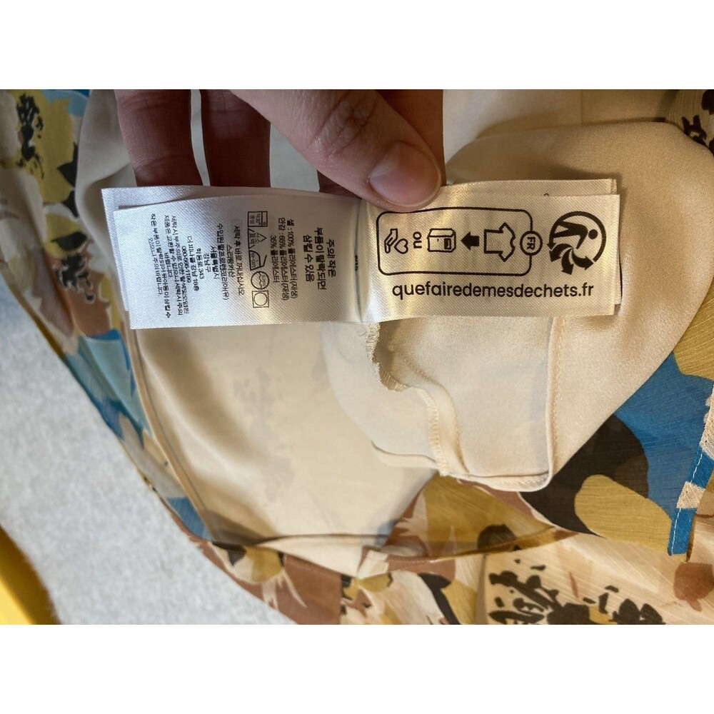 lauren ralph lauren Dress Sz 12 Black Label Floral V Neck Flowy Classic Spring - Picture 8 of 16